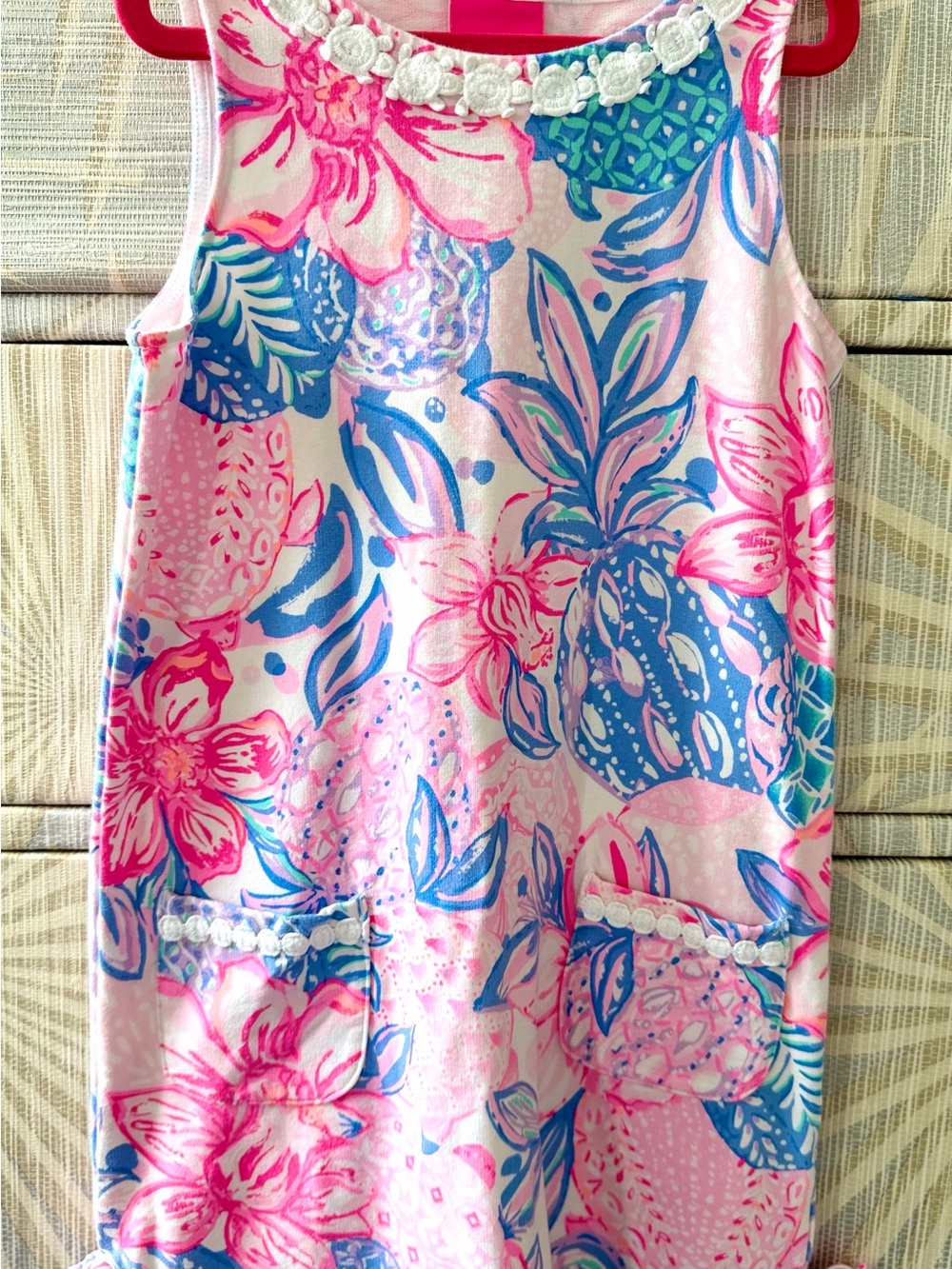 Lilly Pulitzer Pink & Blue Floral Sleeveless Shift Dress
